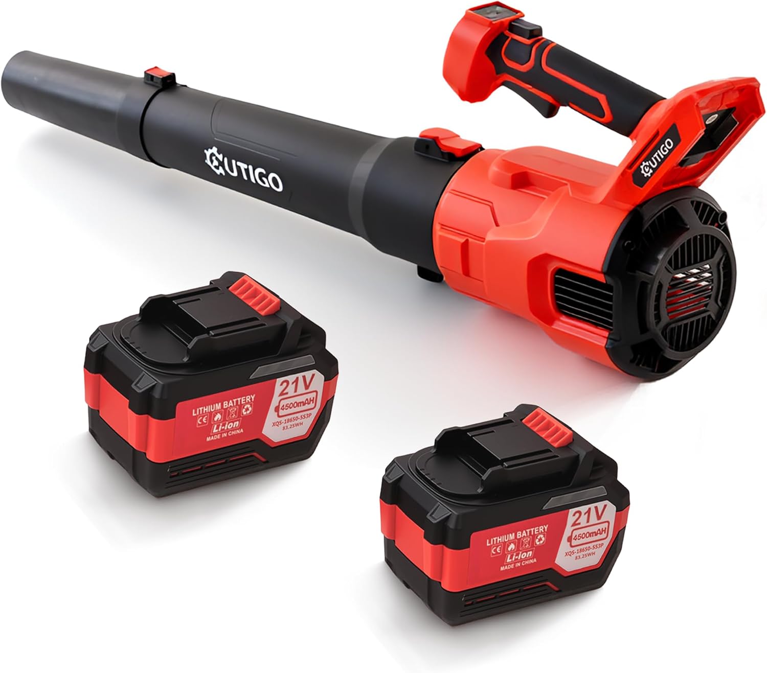 Outigo Cordless Leaf Blower, Leaf Blower with 2 * 4.5Ah Batteries