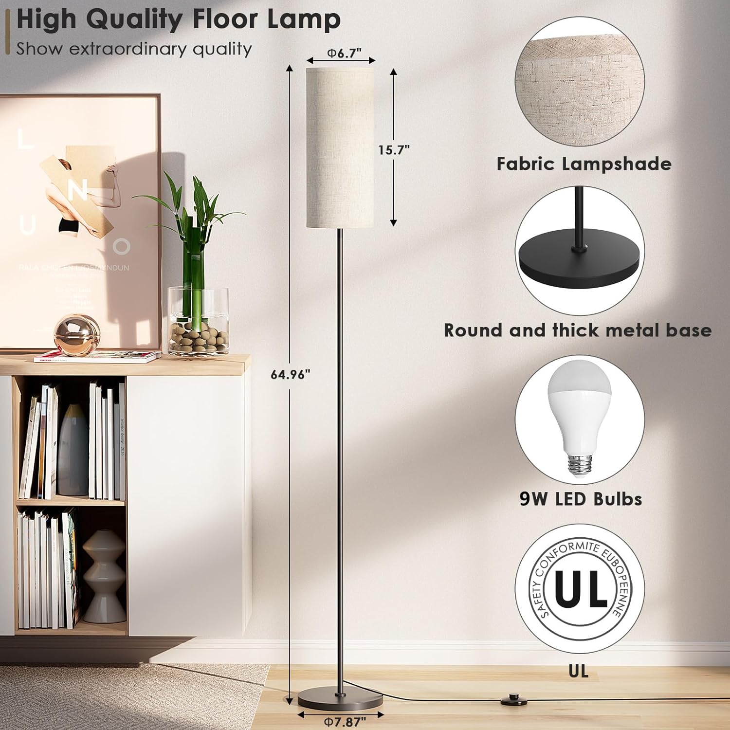 Karjoefar Floor Lamp combines modern design with functionality