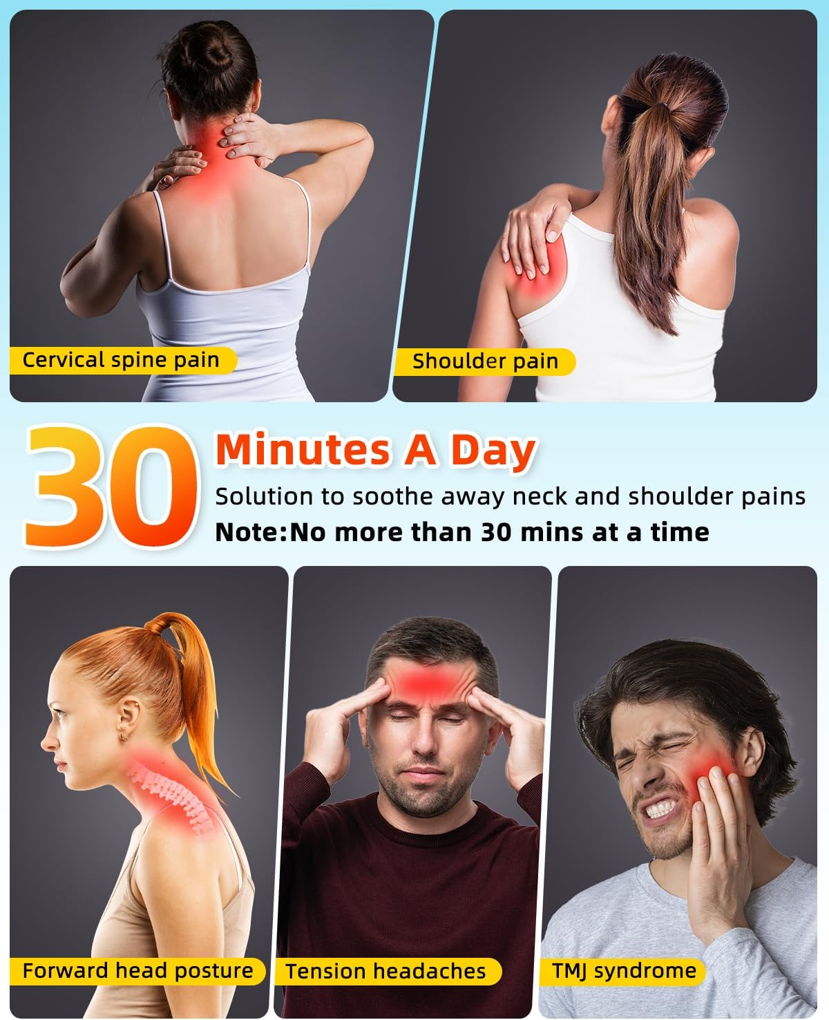 Multifunctional wireless heated neck strecher