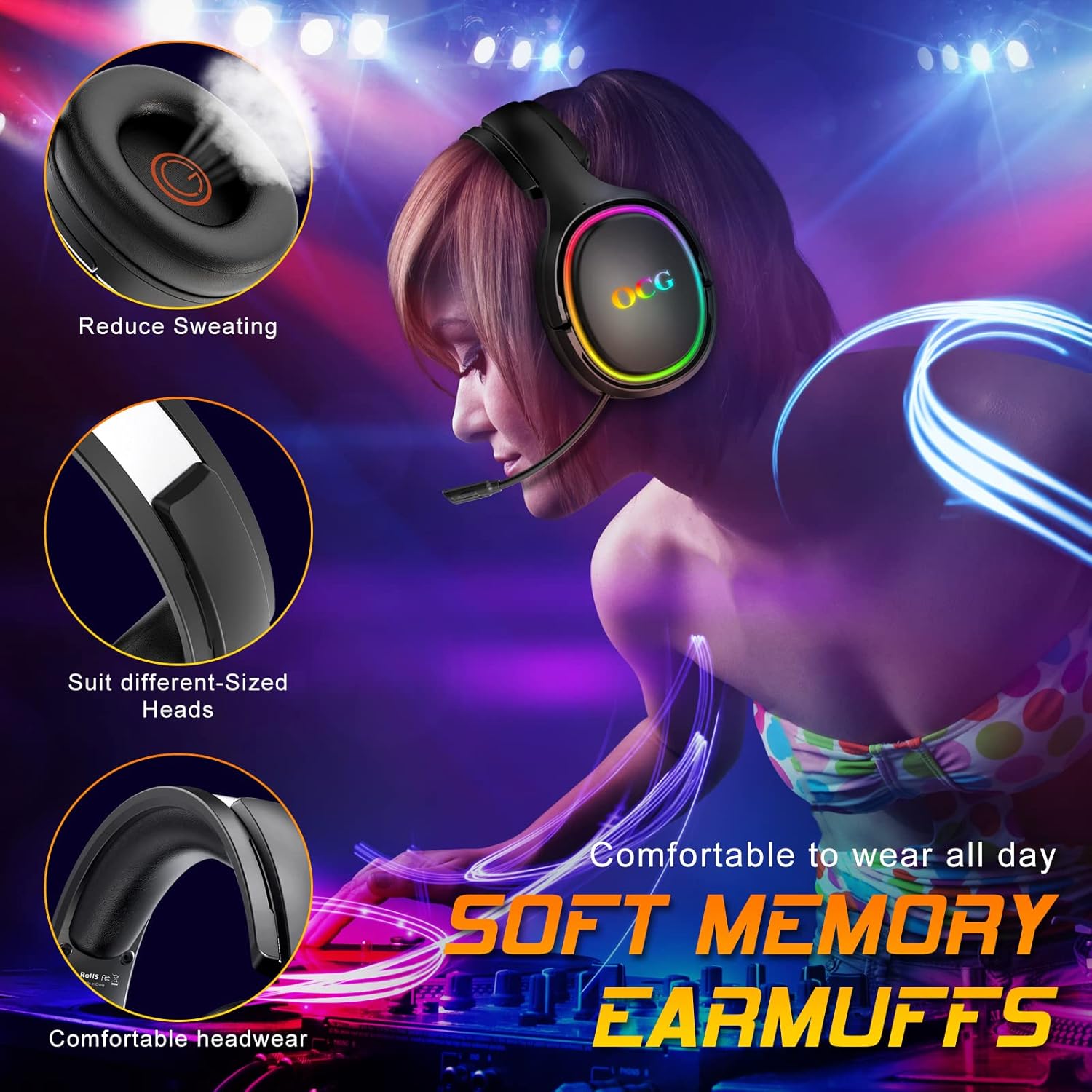 OCG TA5000 Wireless Gaming Headset - White