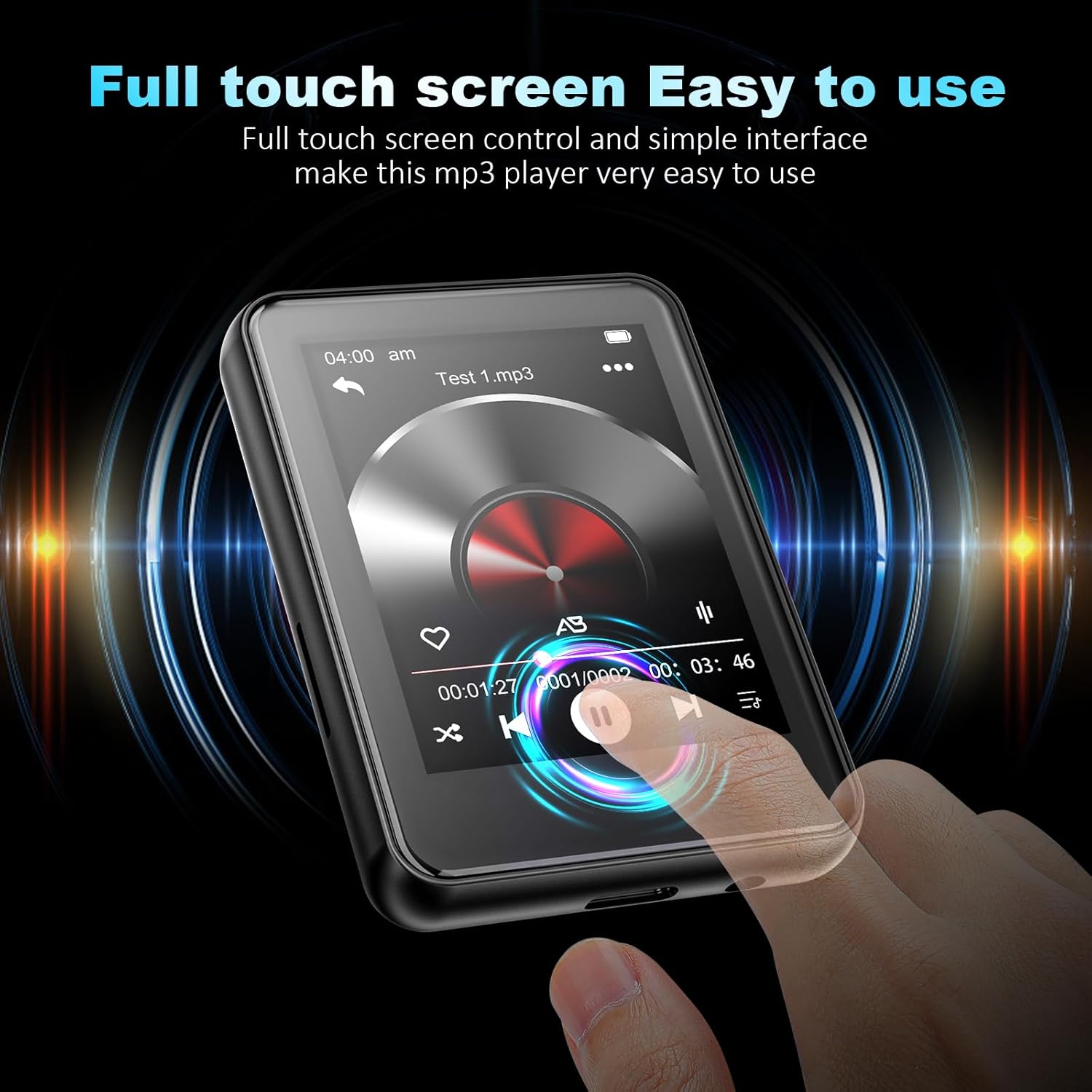 JOJOLEPAI MP3 PlayerBluetooth MP3 player is designed for active use
