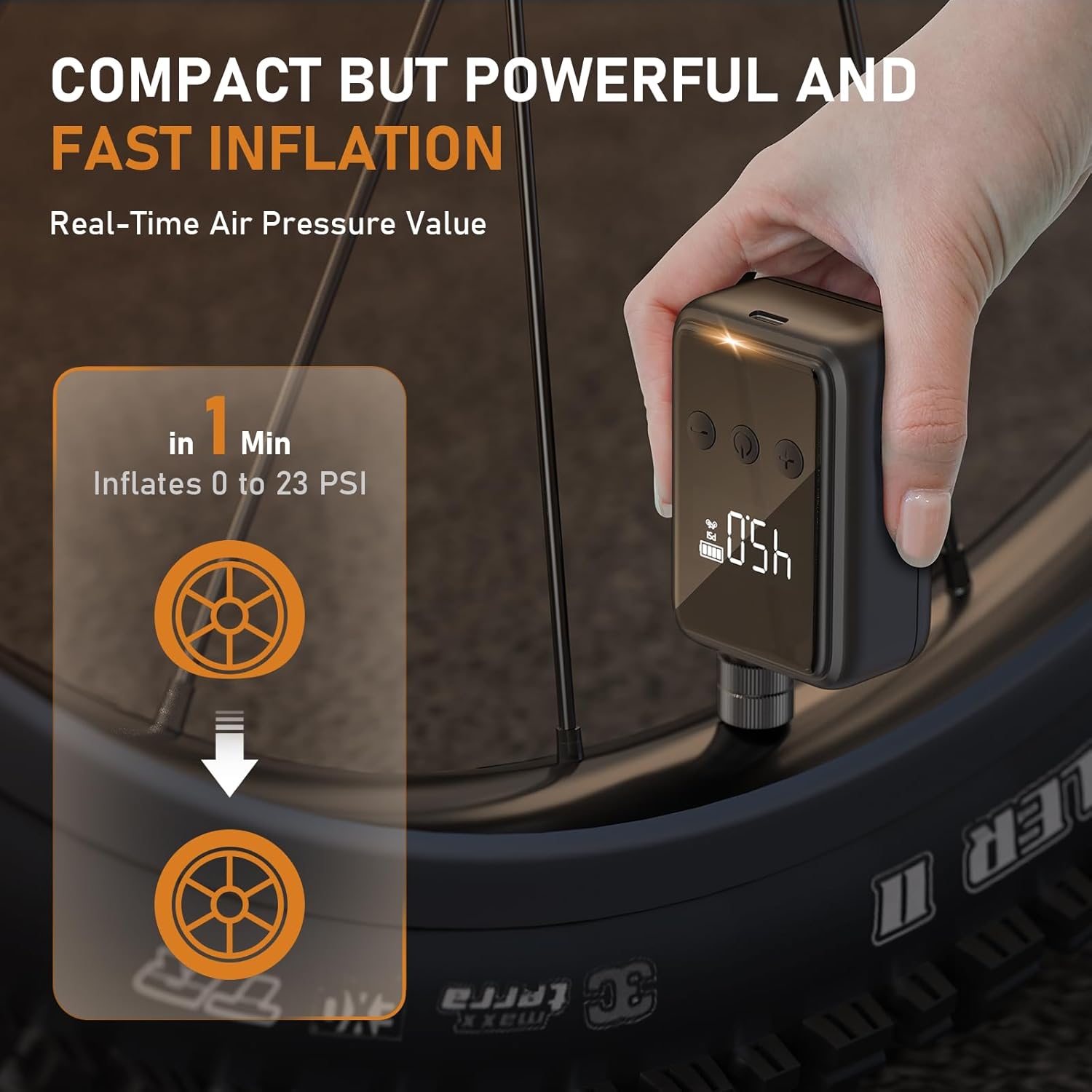Tiiletzote Portable Air Compressor delivers up to 130 PSI