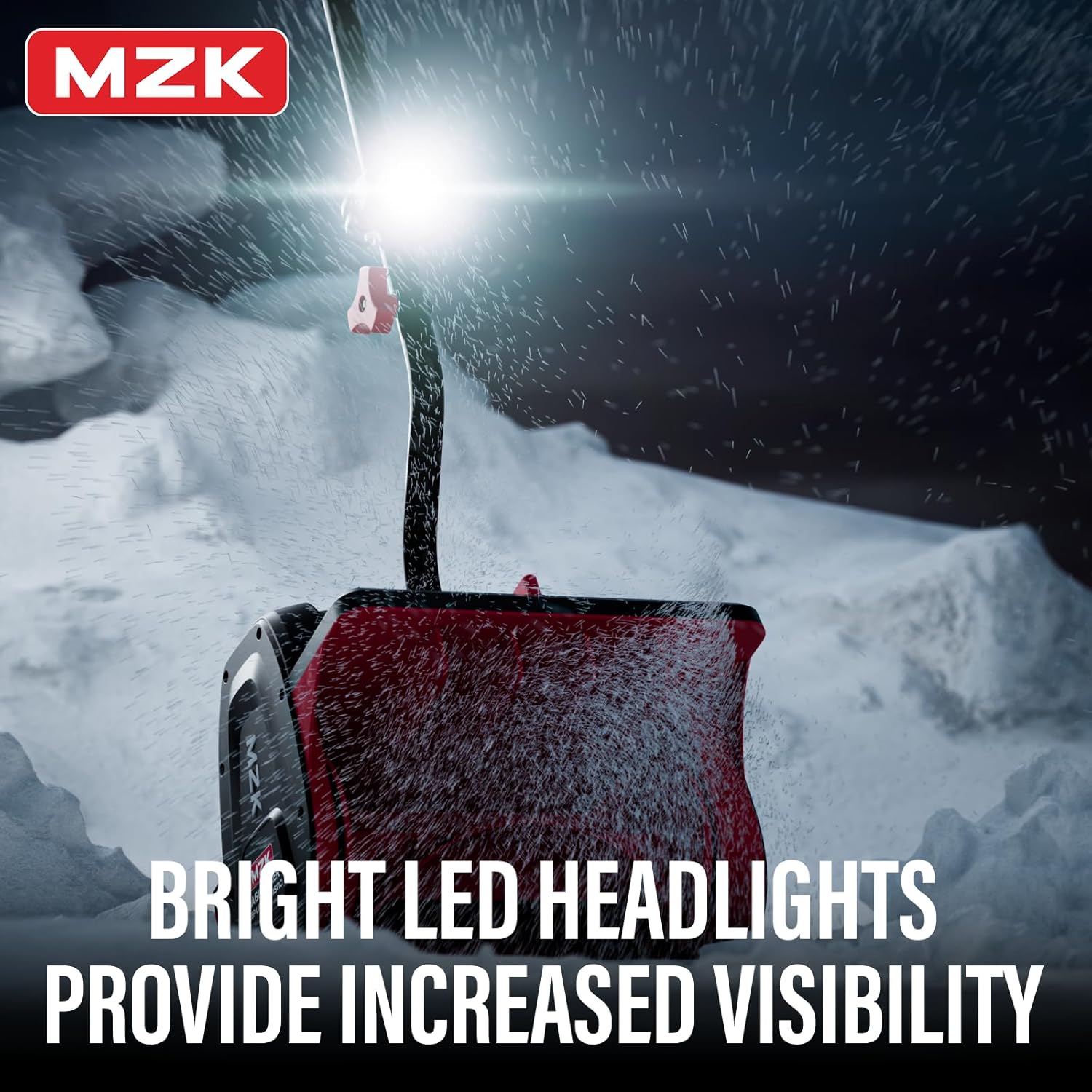 The MZK 20V 13-Inch Cordless Snow Shovel offers efficient snow clearing