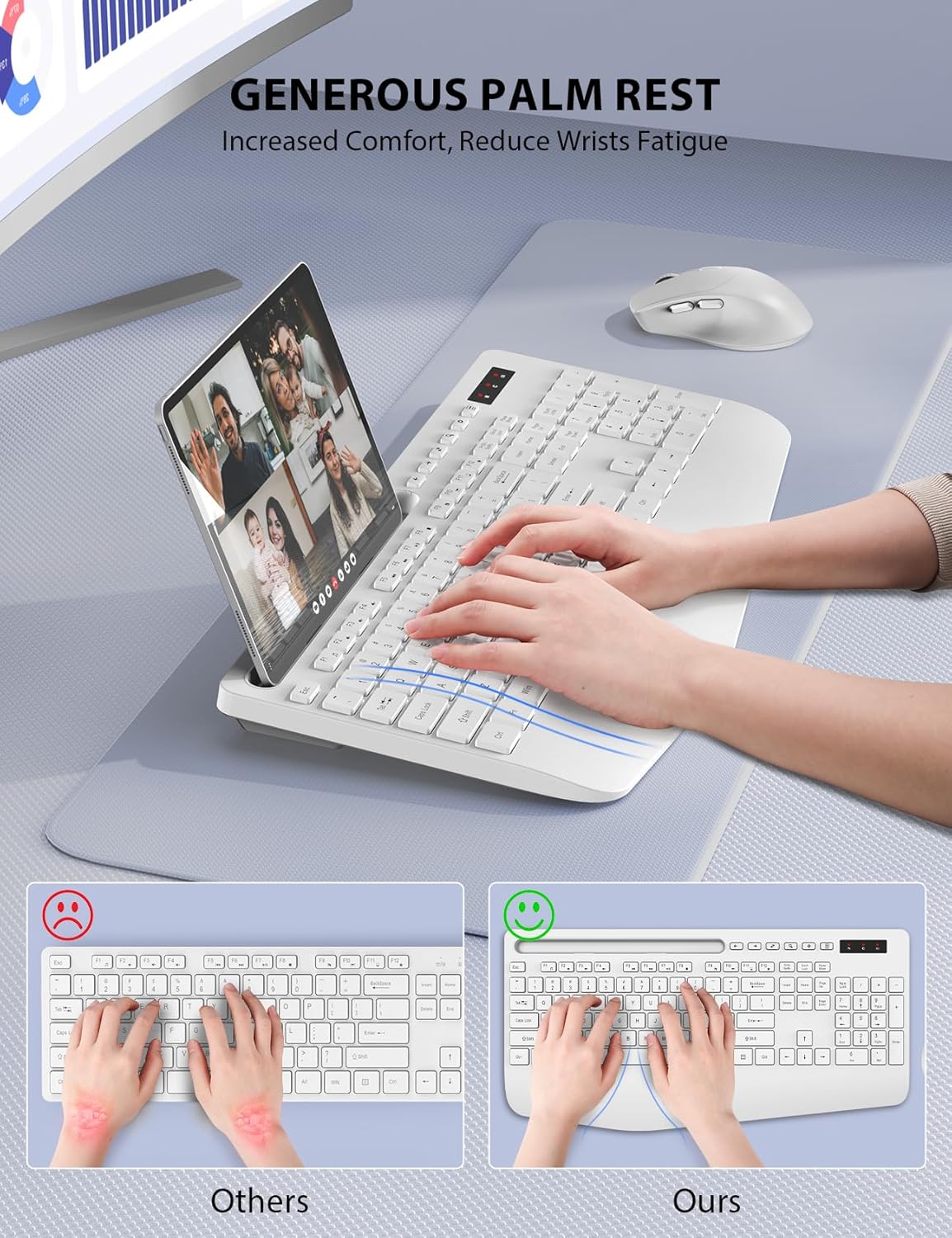 Trueque Full-sized ergonomic keyboard and Mouse