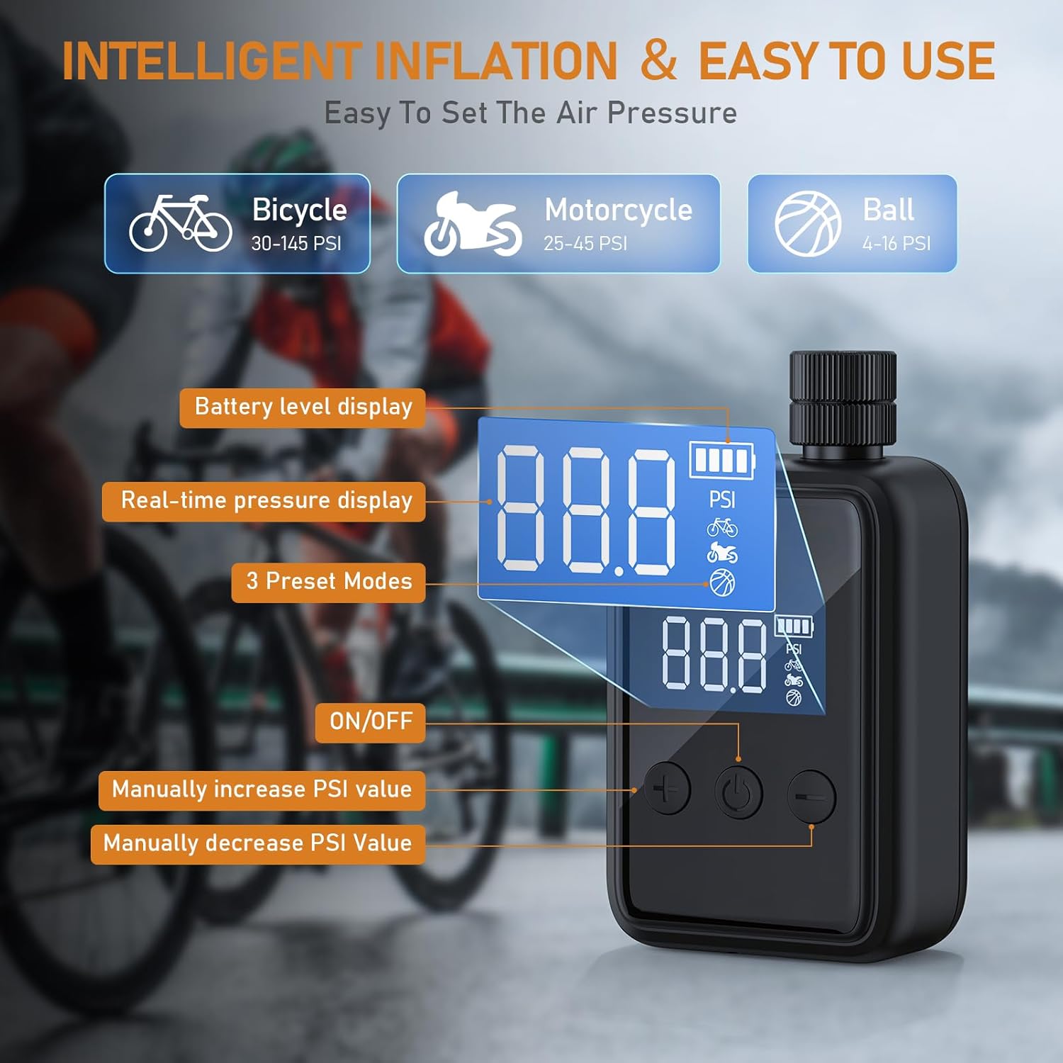 Tiiletzote Portable Air Compressor delivers up to 130 PSI