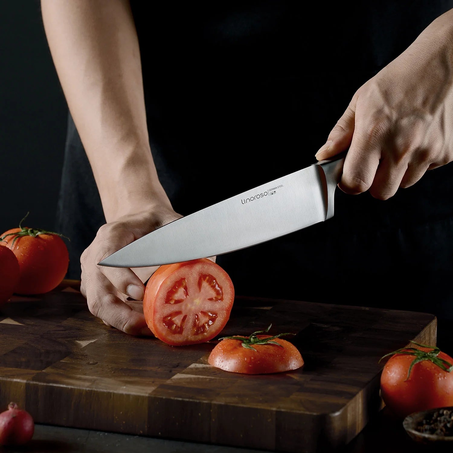 Linoroso 8 inch Chef Knife Sharp Forged German Carbon Stainless Steel