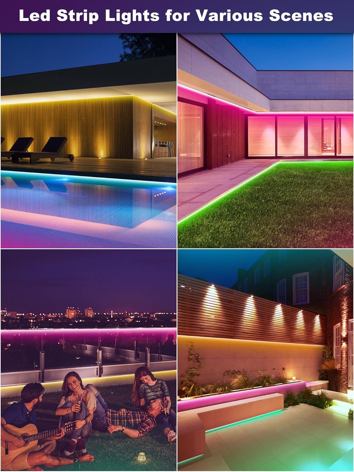 Ledagic 100ft (2x50ft) Waterproof LED Strip Lights
