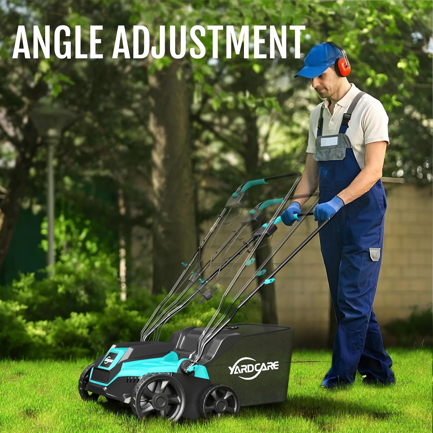 Electric Dethatcher and Scarifier, 2-in-1 Powerful Lawn Dethatcher