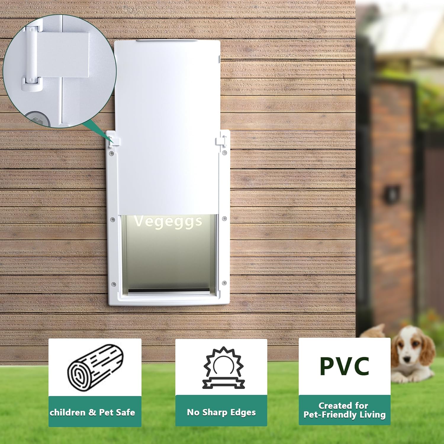Vegeggs plastic pet door large