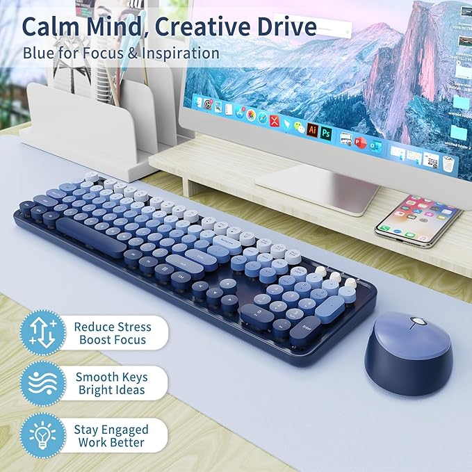Nowlike wireless keyboard and mouse combo