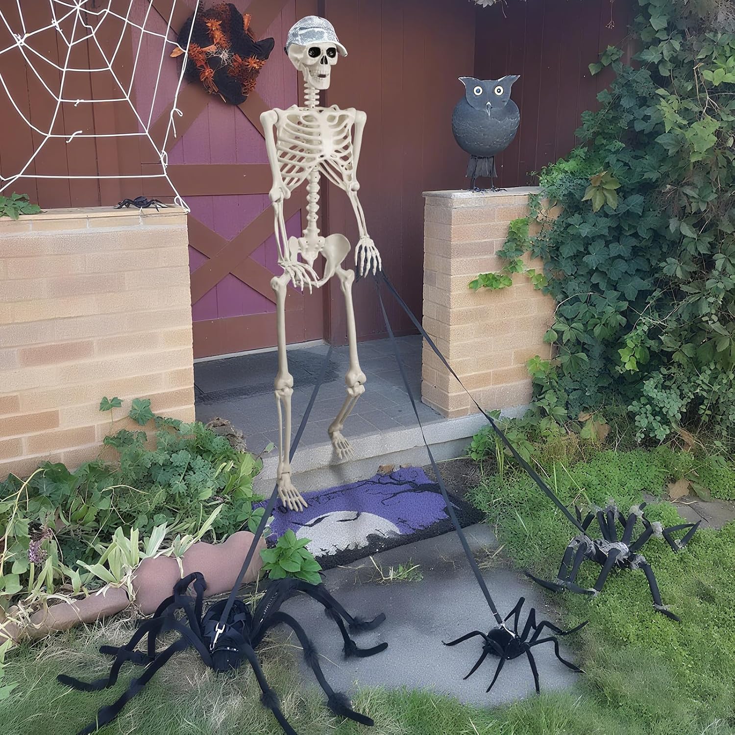 5.4 FT Giant Skeletons for Halloween, Life Full Size Skeleton with Movable Posable Joints