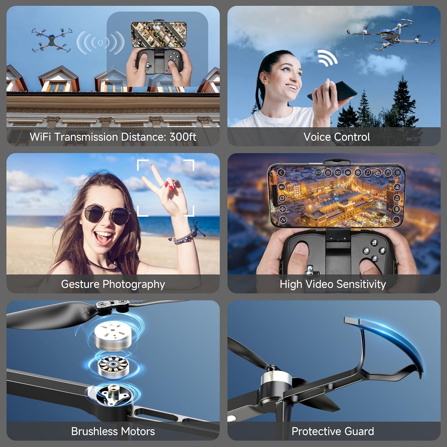 PLEGBLE PL-515 Drone – 4K Brushless FPV Quadcopter