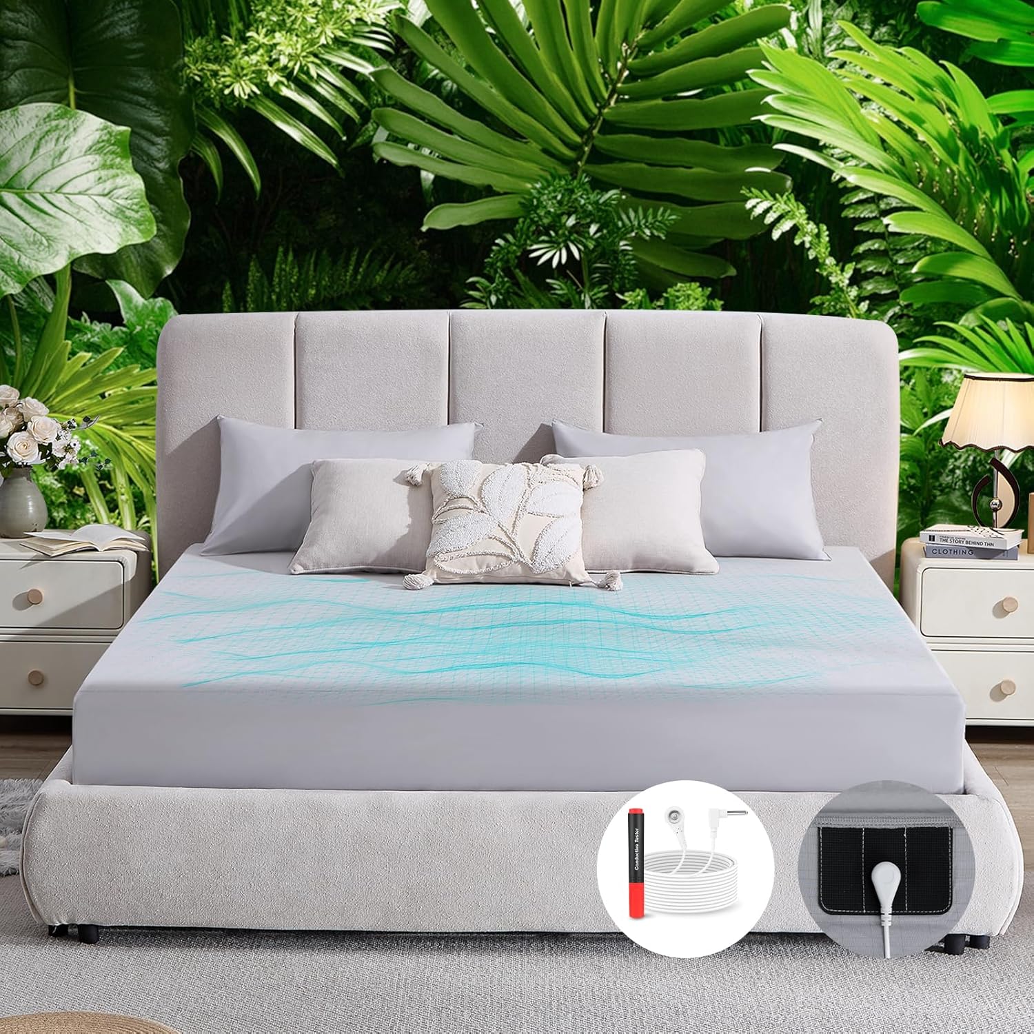 Besting Grounding Fitted Sheet Queen GS609 Silver Fiber