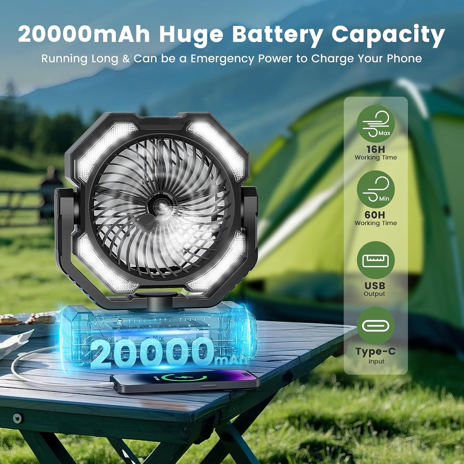 Portable misting fan  Covozon Model F038
