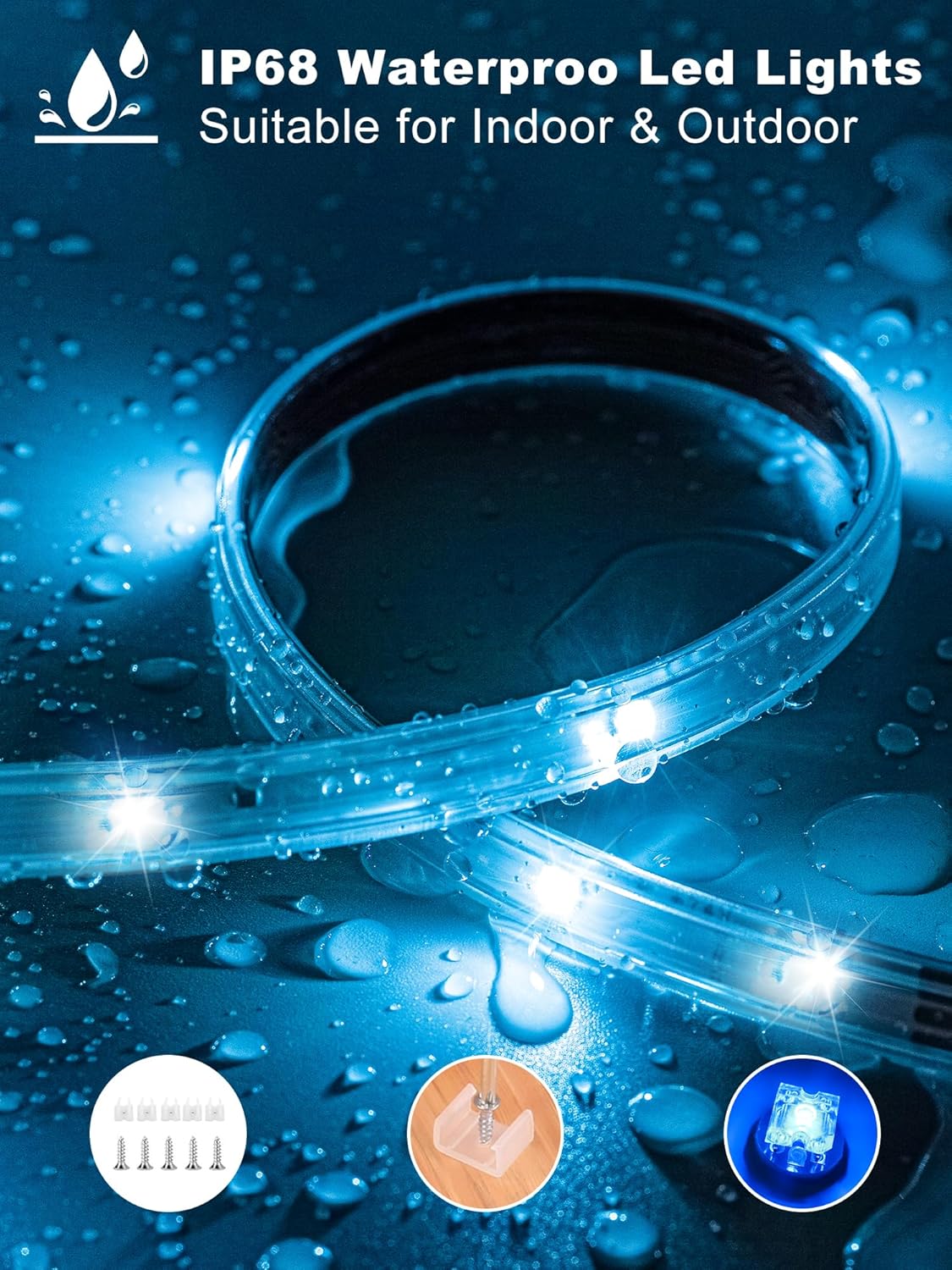 Ledagic 100ft (2x50ft) Waterproof LED Strip Lights