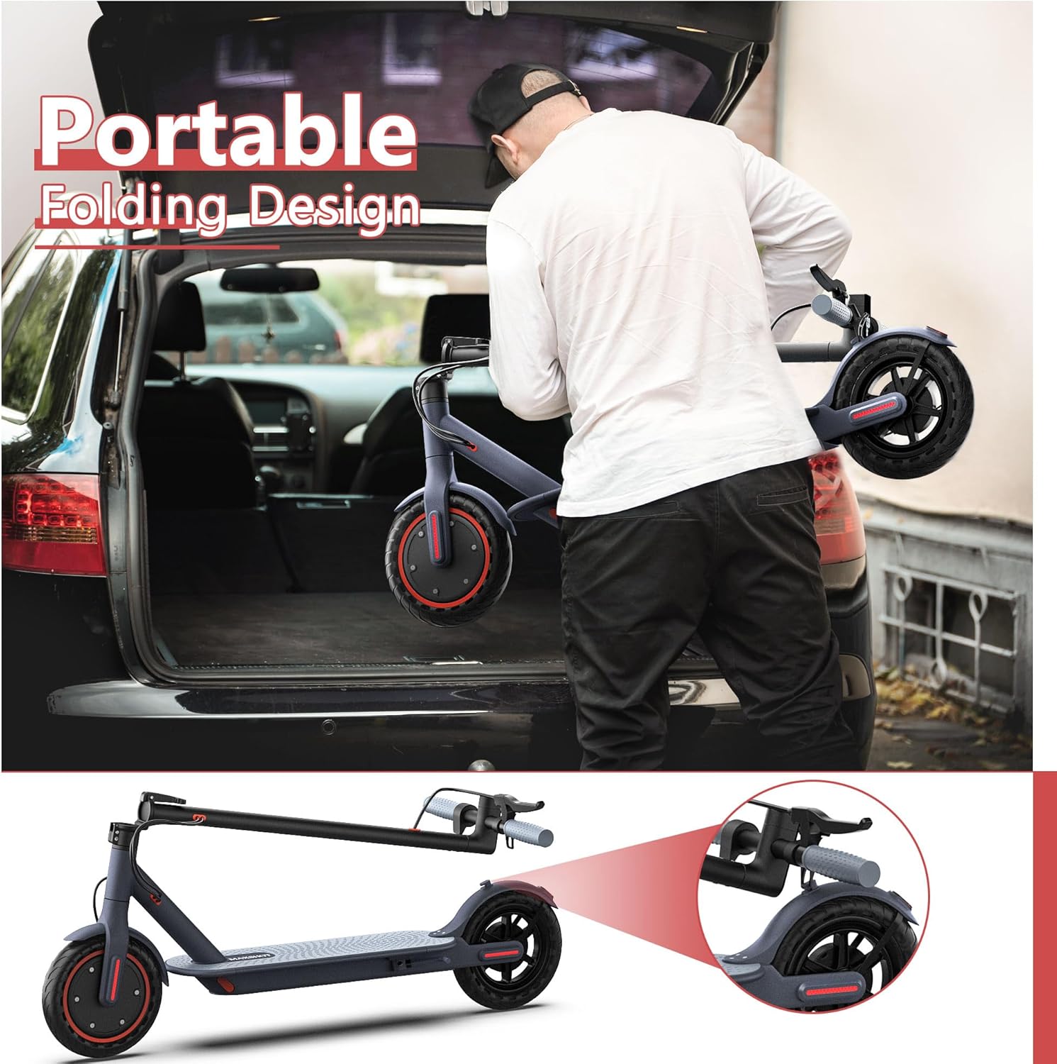 Maxshot V-1 Electric Scooter r (21 Mile Range) 350W Motor US Ship ap