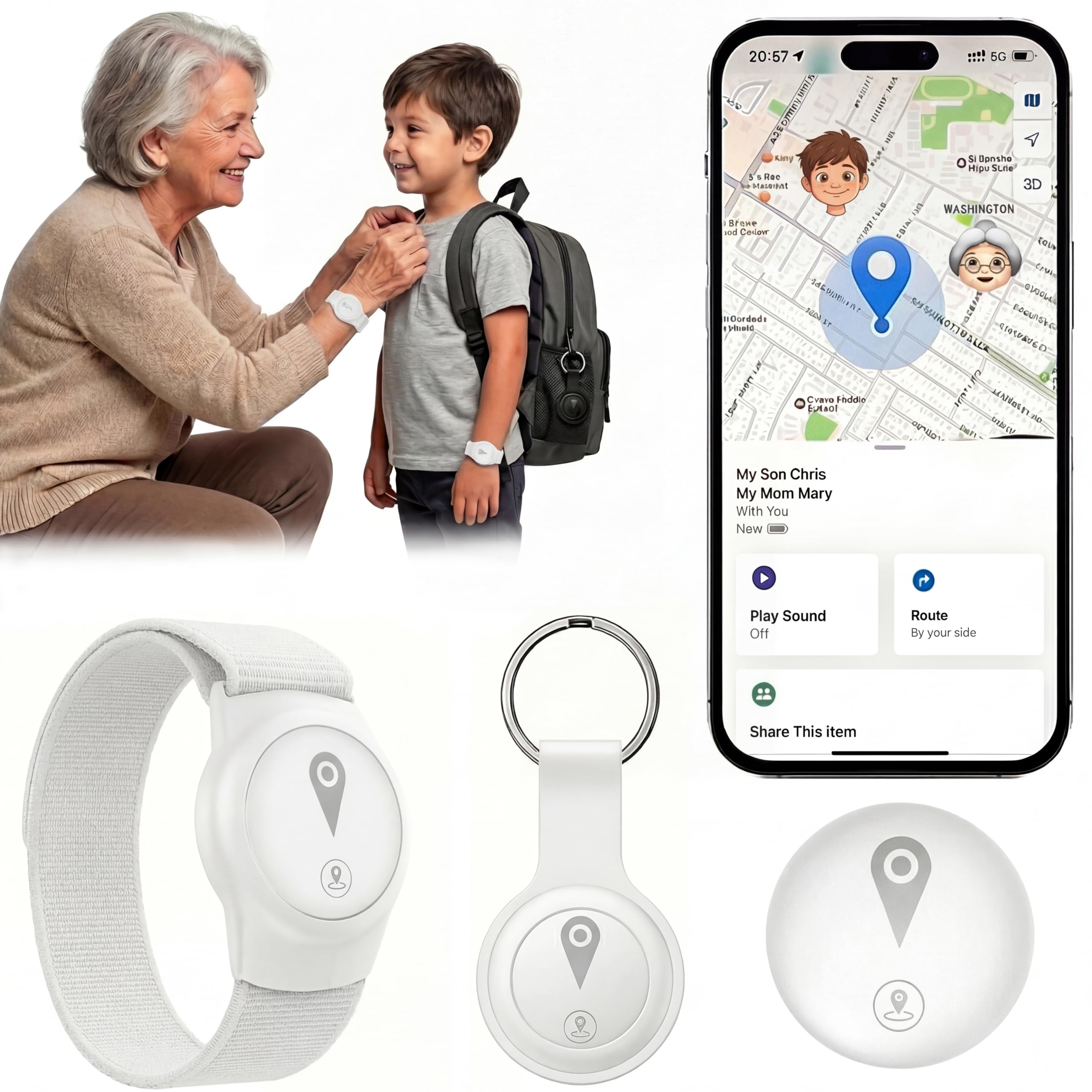 Dissyou kids GPS tracker — actual product photo