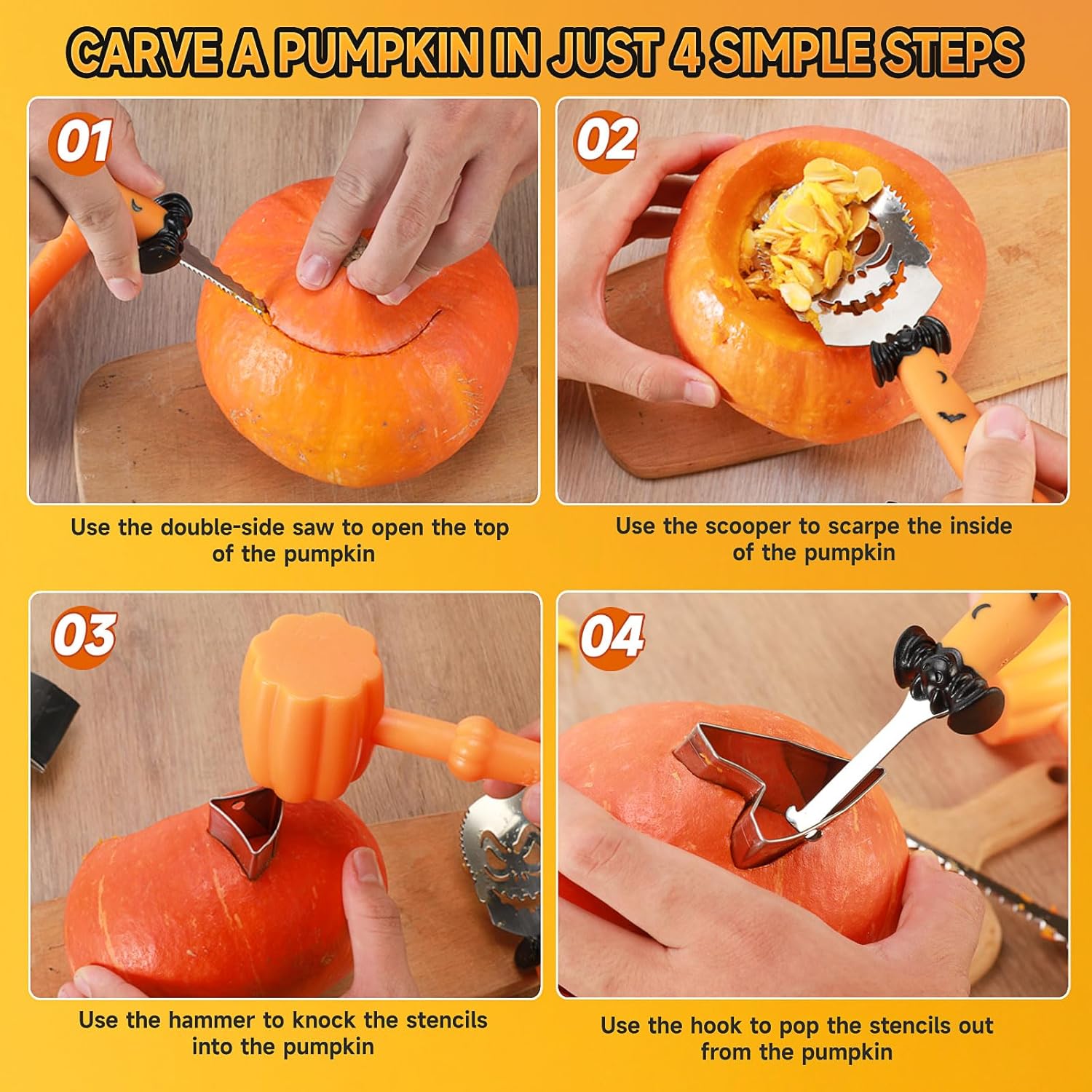 Bifrost Pumpkin Carving Kit - 25PCS Halloween Pumpkin Carving Tools