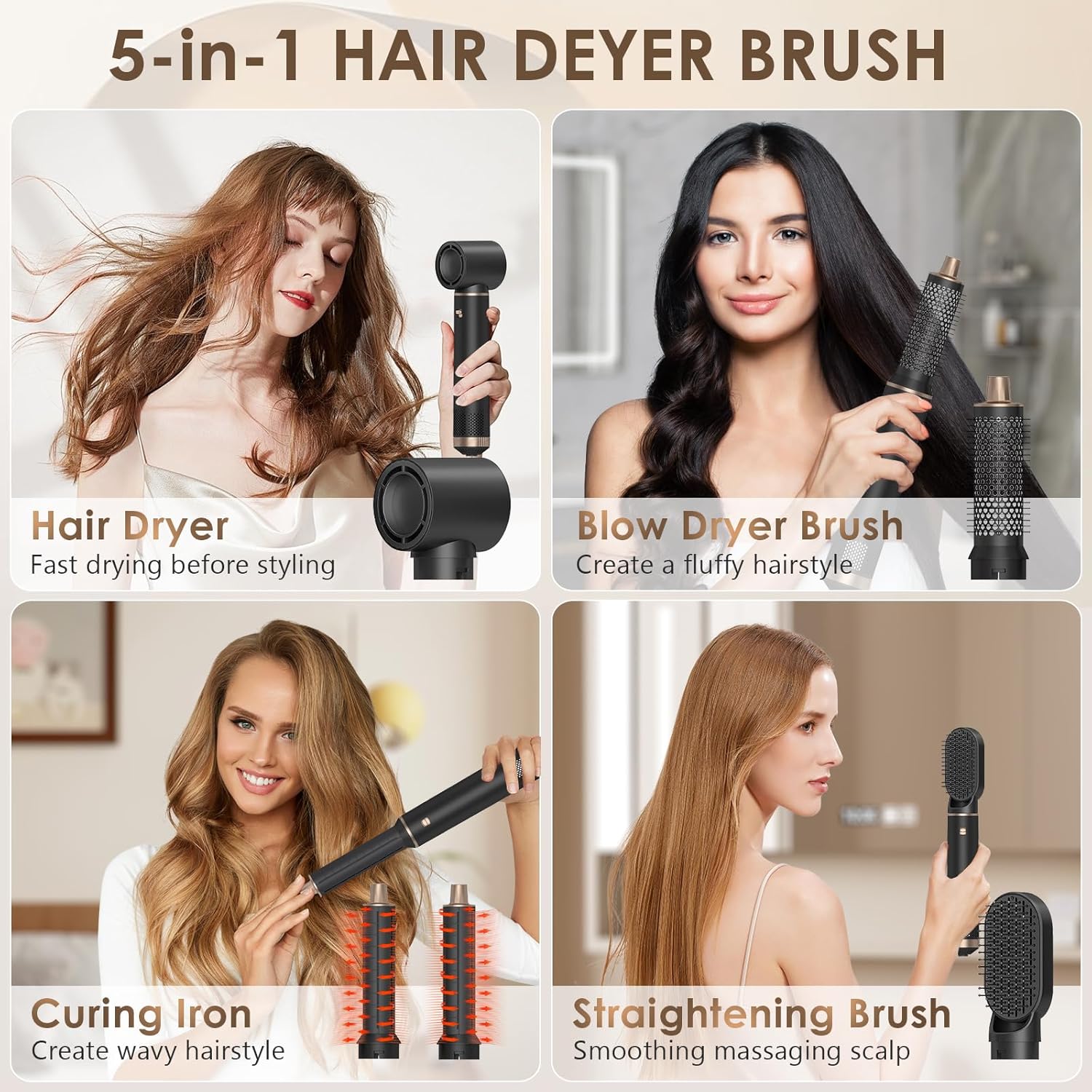 HyAdierTech 5-in-1 Hair Dryer Set combines versatility and efficiency