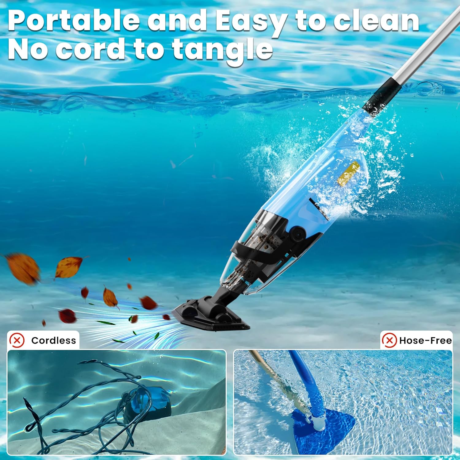 EFURDEN EDHV01 Cordless Handheld Pool Vacuum