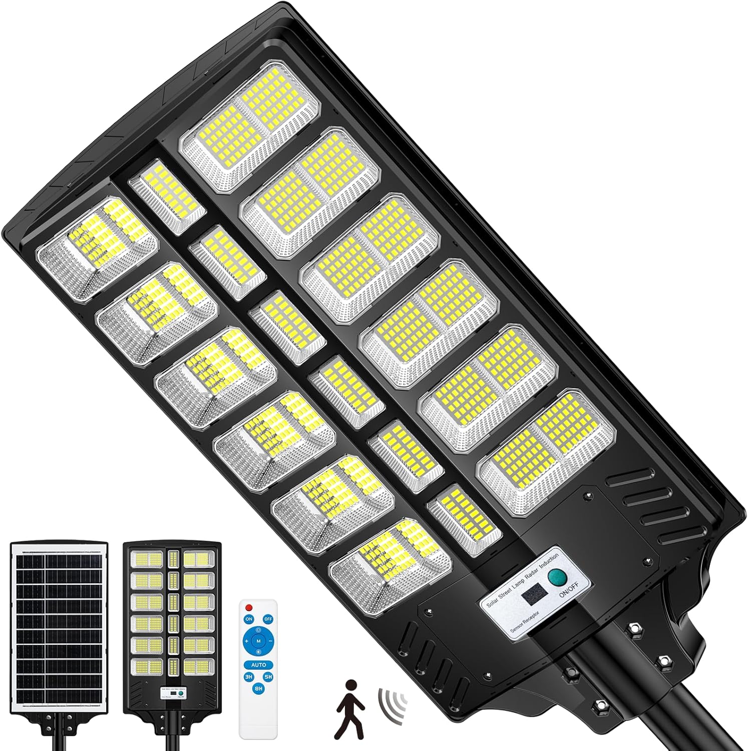 solar street lights offer reliable dusk-to-dawn illumination - 6000W-1 Pack