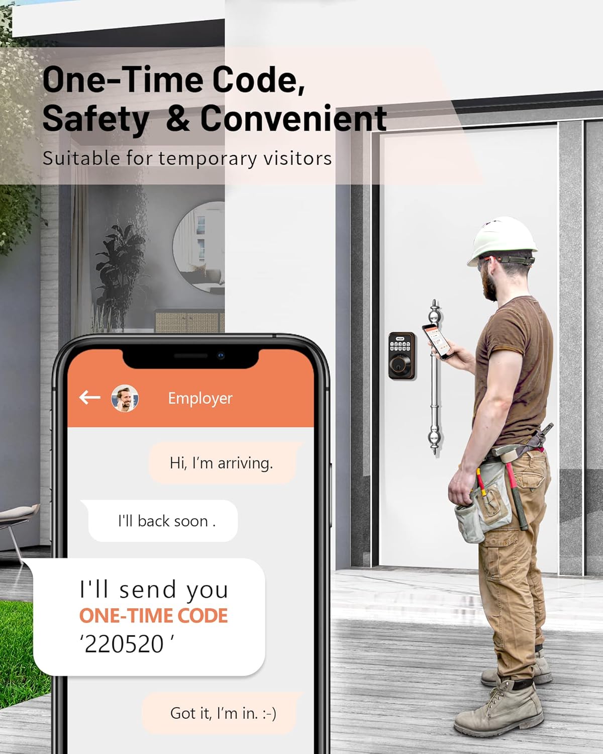 Zowill Electronic Keypad Deadbolt Smart Auto Lock - Bronze