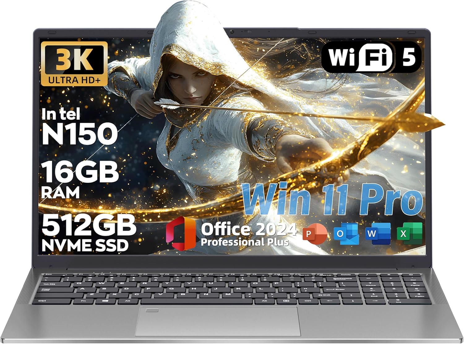 RUMTUK CM160-150 16'' 3K Gray Laptop*1, FREE 32GB Recovery USB