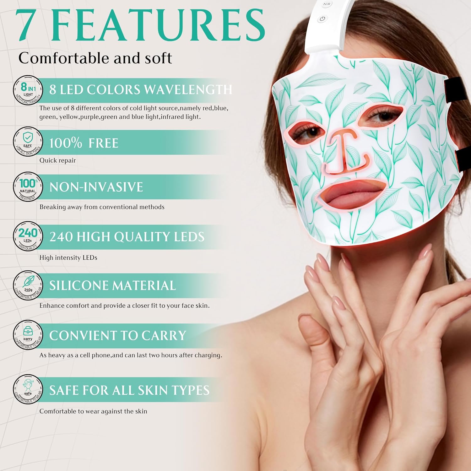 LuxRenew Contour-Face 3.0 Photonic ICE LED Beauty Mask NiR