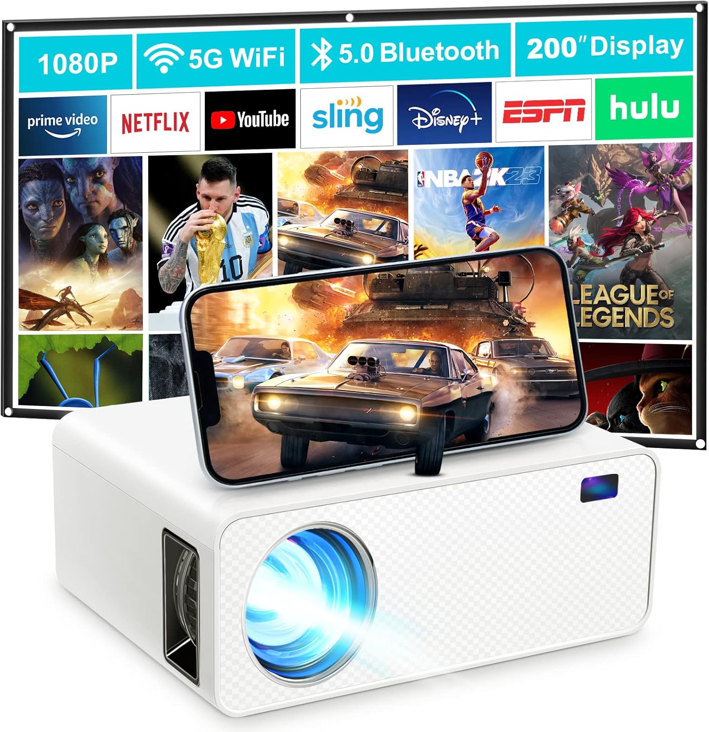 The Wielio Native 1080P HD Projector