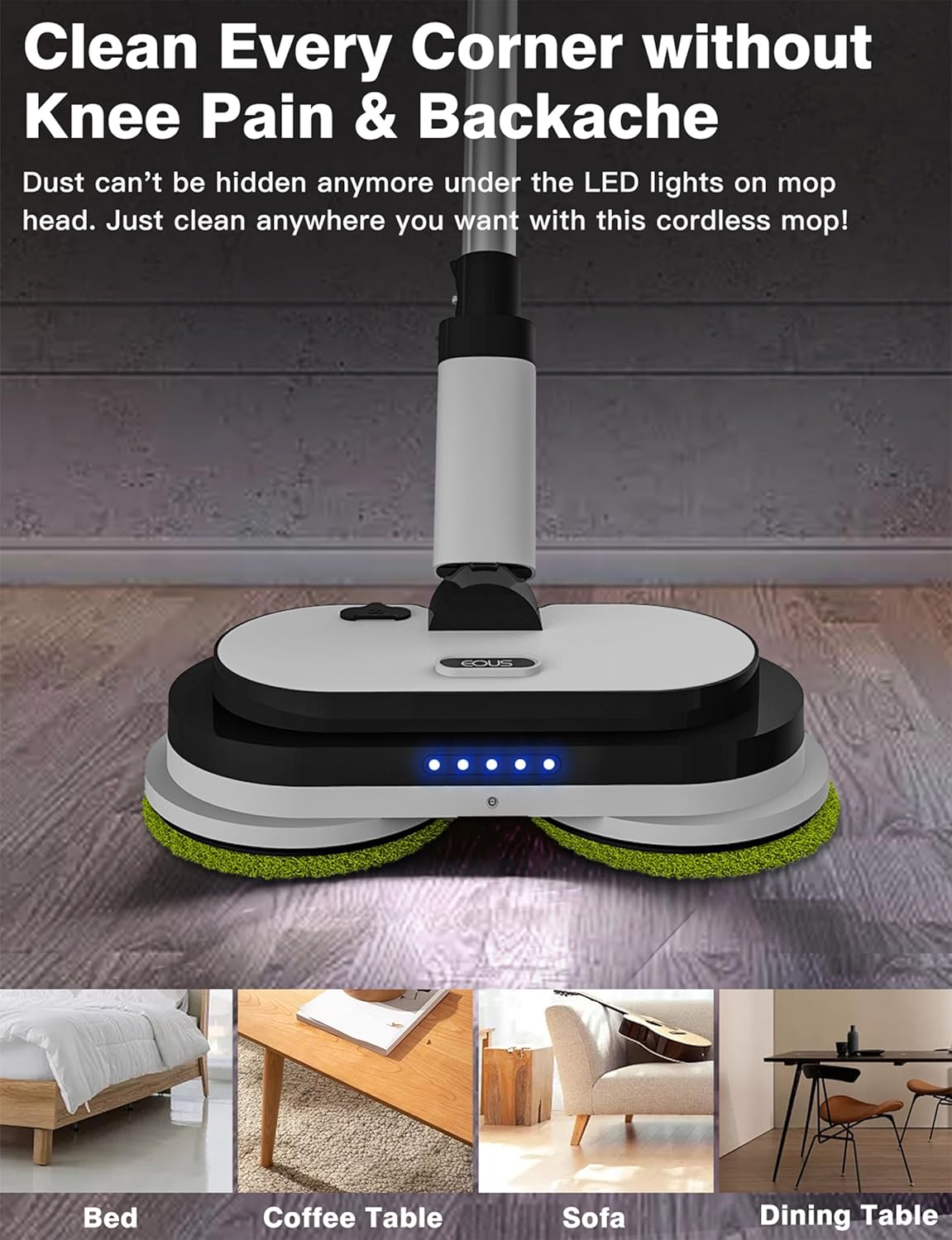 Eous Cordless Hard floor Electric Mop Model E700
