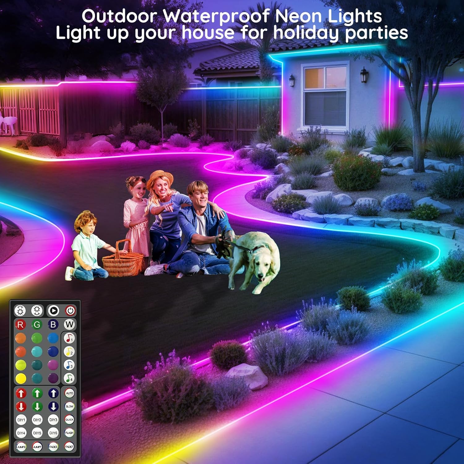 Enhance your space with FBZ 20Ft LED Rope Lights, featuring flexible neon design and IP65 waterproof rating for reliable outdoor use