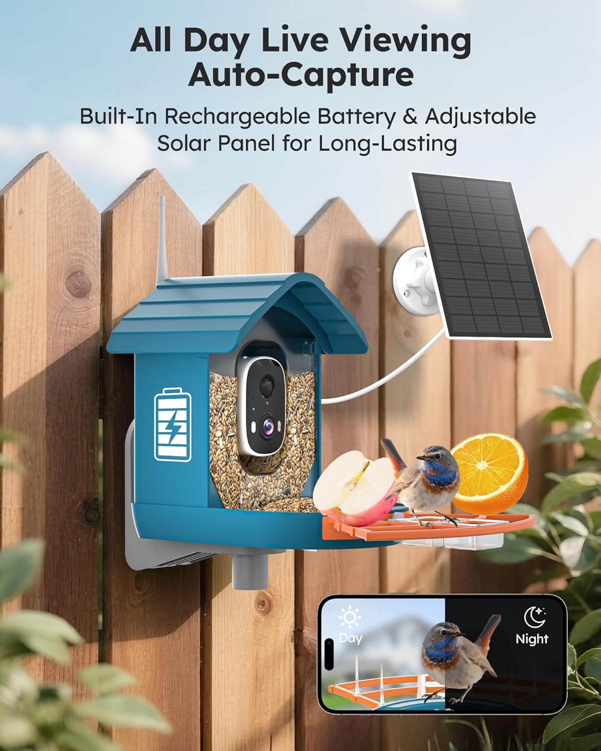 Smart Bird Feeder with AI Camera - HD Bird Watching & Species Identification