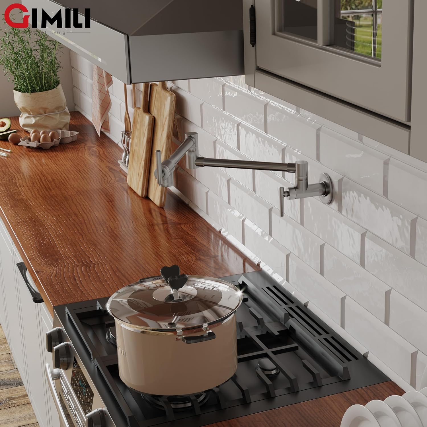 IMILI Pot Filler Rotatable Wall Faucet