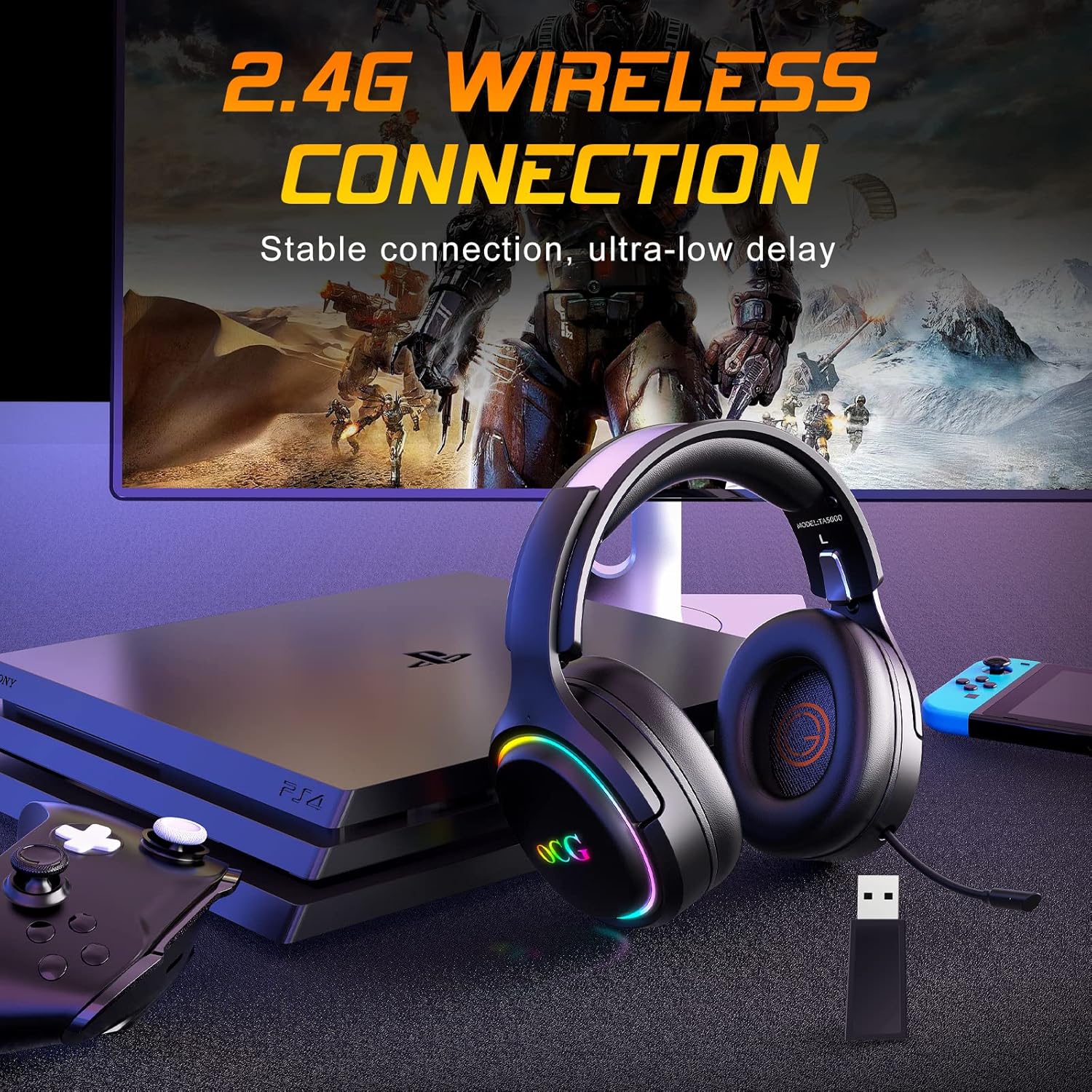 OCG TA5000 Wireless Gaming Headset - White