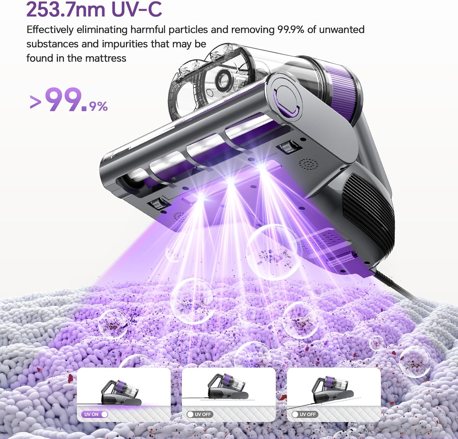 Airpher Bed Vacuum Cleaner Model V1, a powerful handheld device
