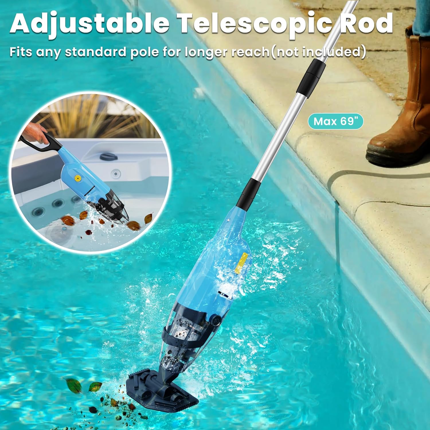 EFURDEN EDHV01 Cordless Handheld Pool Vacuum