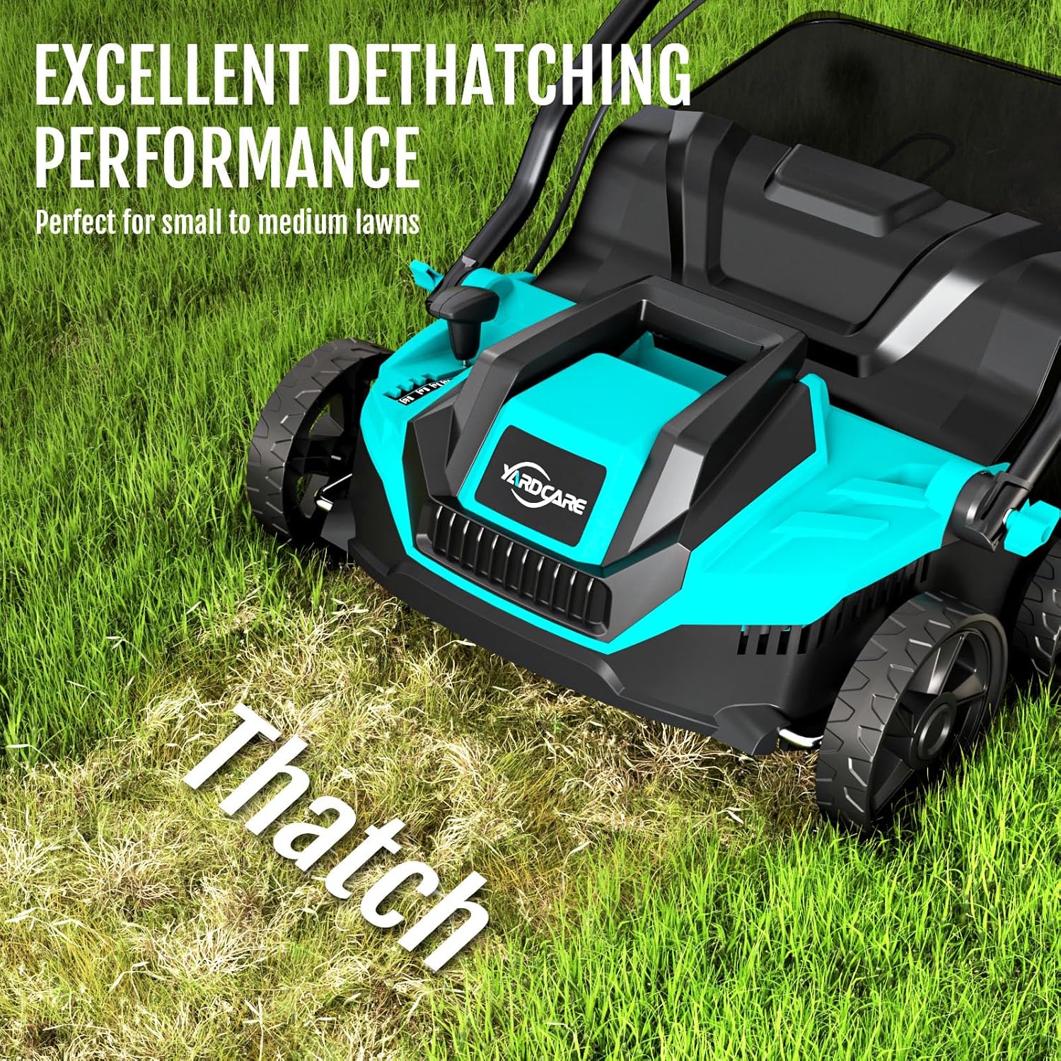 Electric Dethatcher and Scarifier, 2-in-1 Powerful Lawn Dethatcher
