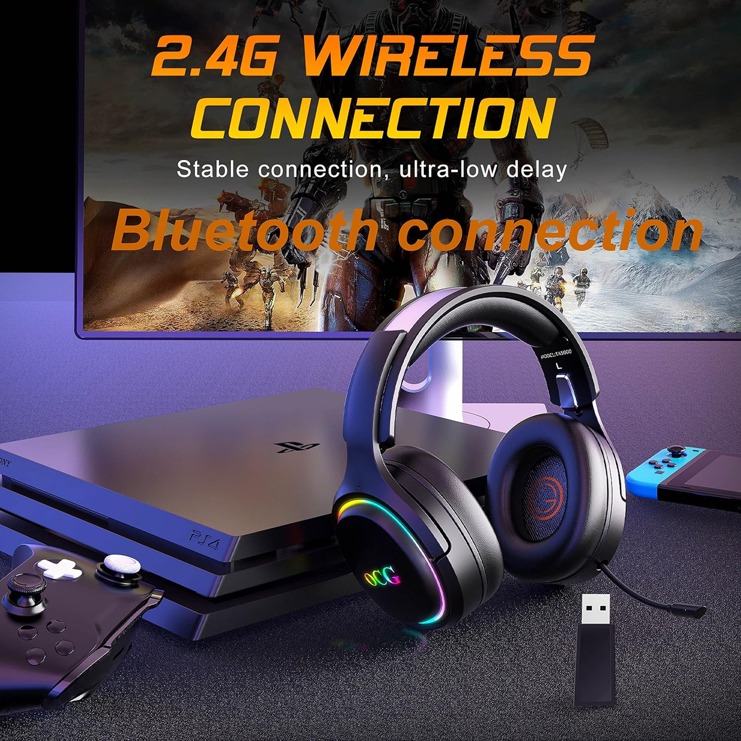 OCG TA5000 Wireless Gaming Headset - White