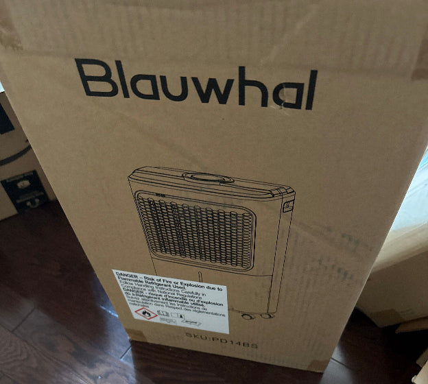 Blauwhal PD14BS Dehumidifier is designed for basements and large rooms up to 2,500 sq. ft.,