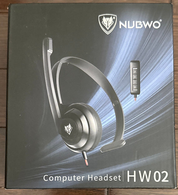 NUBWO HW02 USB Computer Headset with Clear Chat Microphone