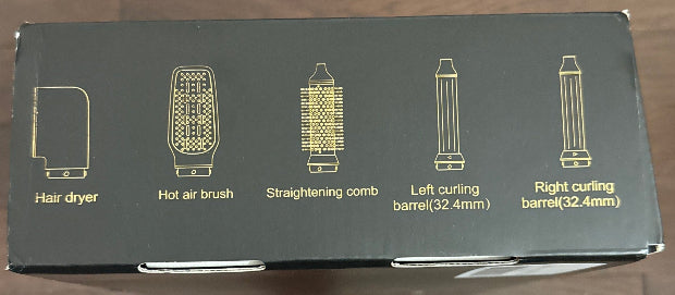 This 5-in-1 multi-styler combines a hair dryer, brush, comb, and curling iron
