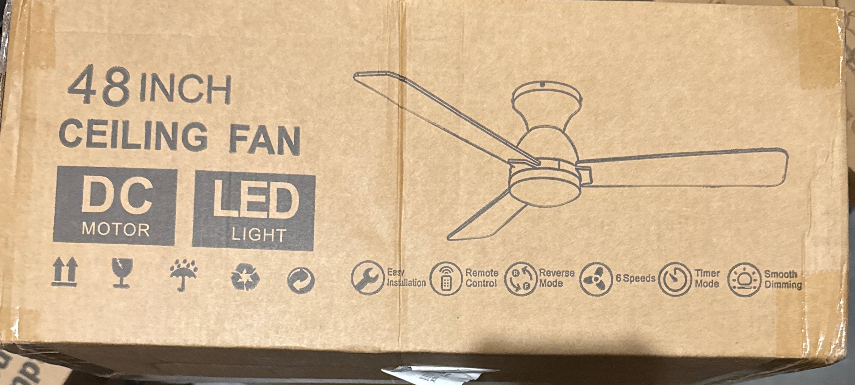 Dolavast 48-inch low profile ceiling fan combines sleek design with high functionality