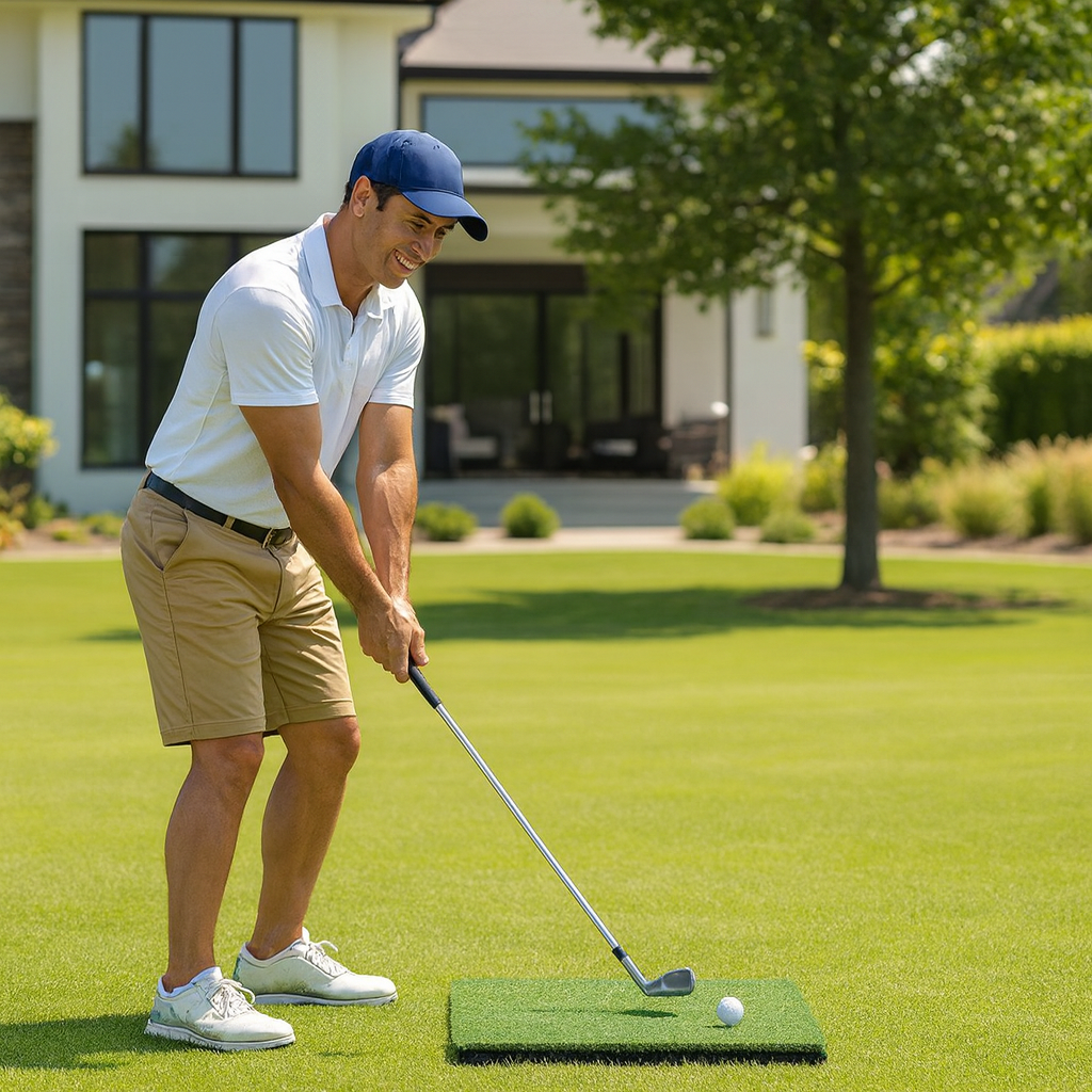 Premium Golf Practice Mat - 2x1 ft Hitting Surface for Indoor & Outdoor Training