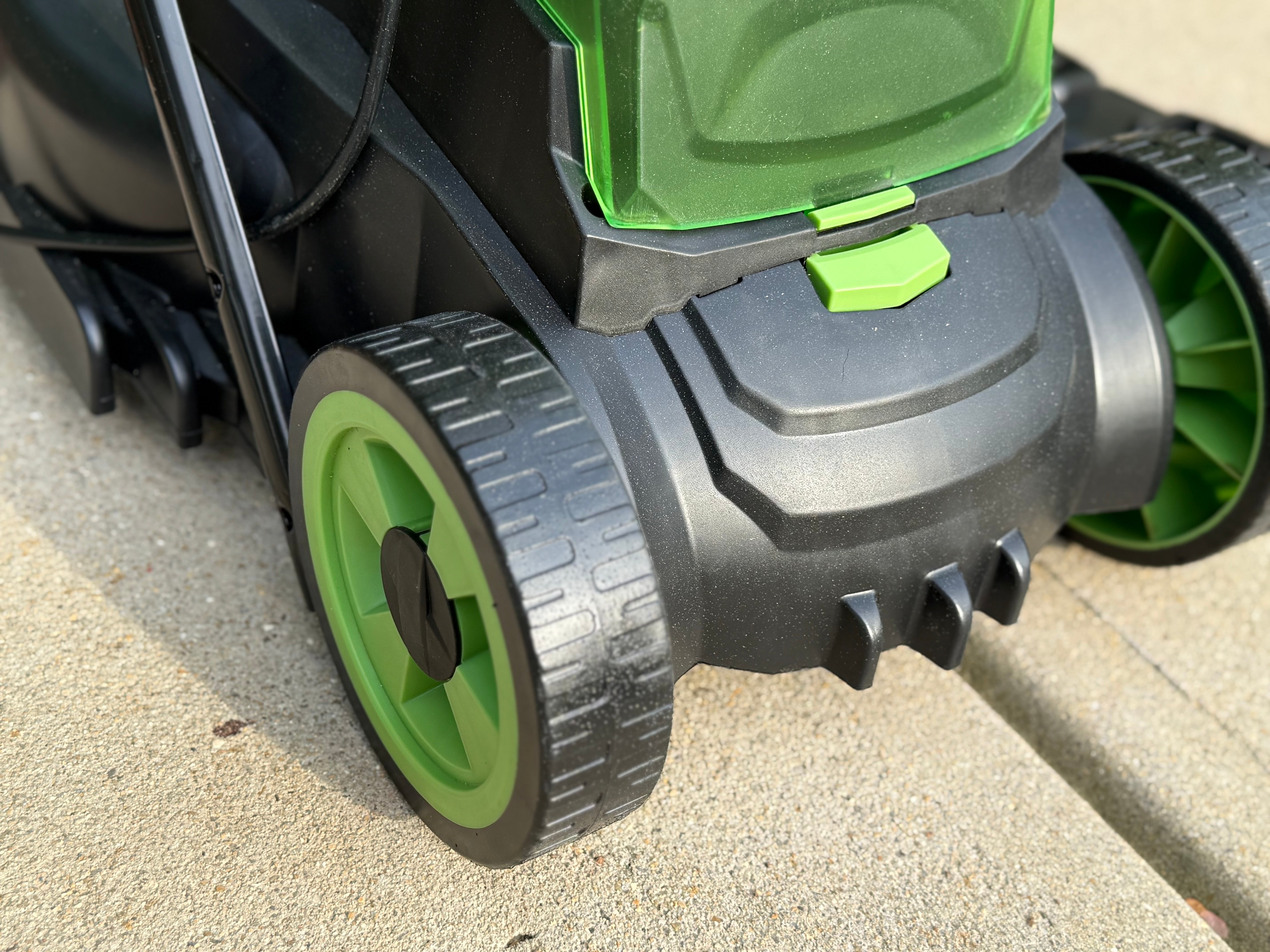 Check electric lawn mower