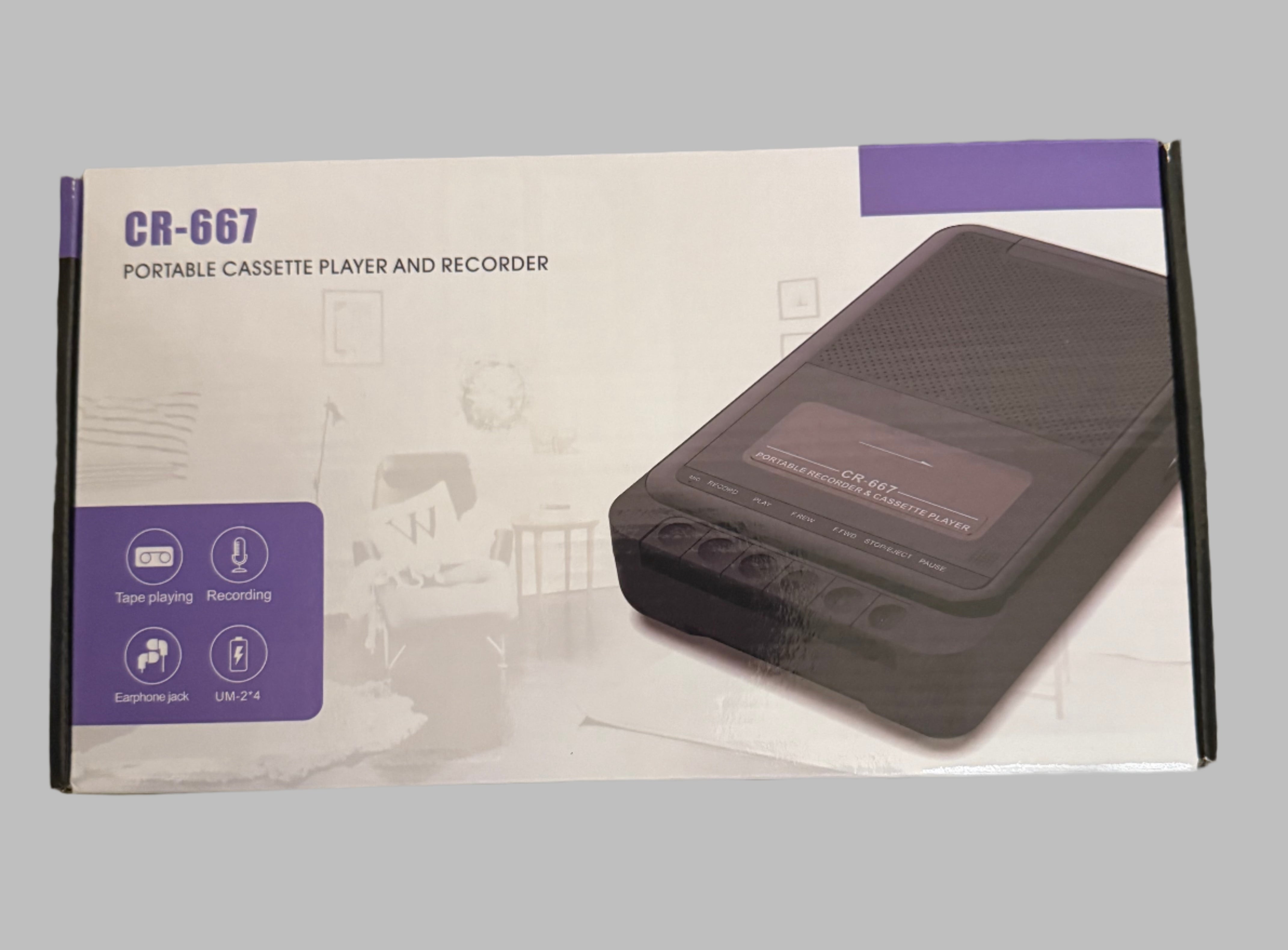 Graciodo CR-667 Portable Cassette Player and Recorder