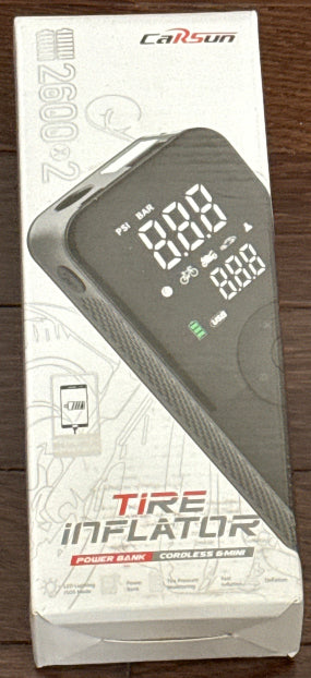 Carsun Tire Inflator Portable Air Compressor delivers up to 150 PSI of power