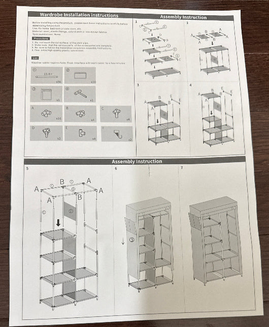 Nettrays Wardrobe Closet Nettrays Wardrobe Closet offers a versatile storage solution - 2 side Pockets