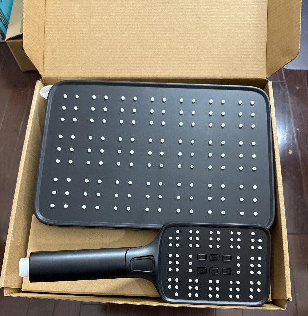 SR SUN RISE 12-inch high-pressure shower head in matte black,