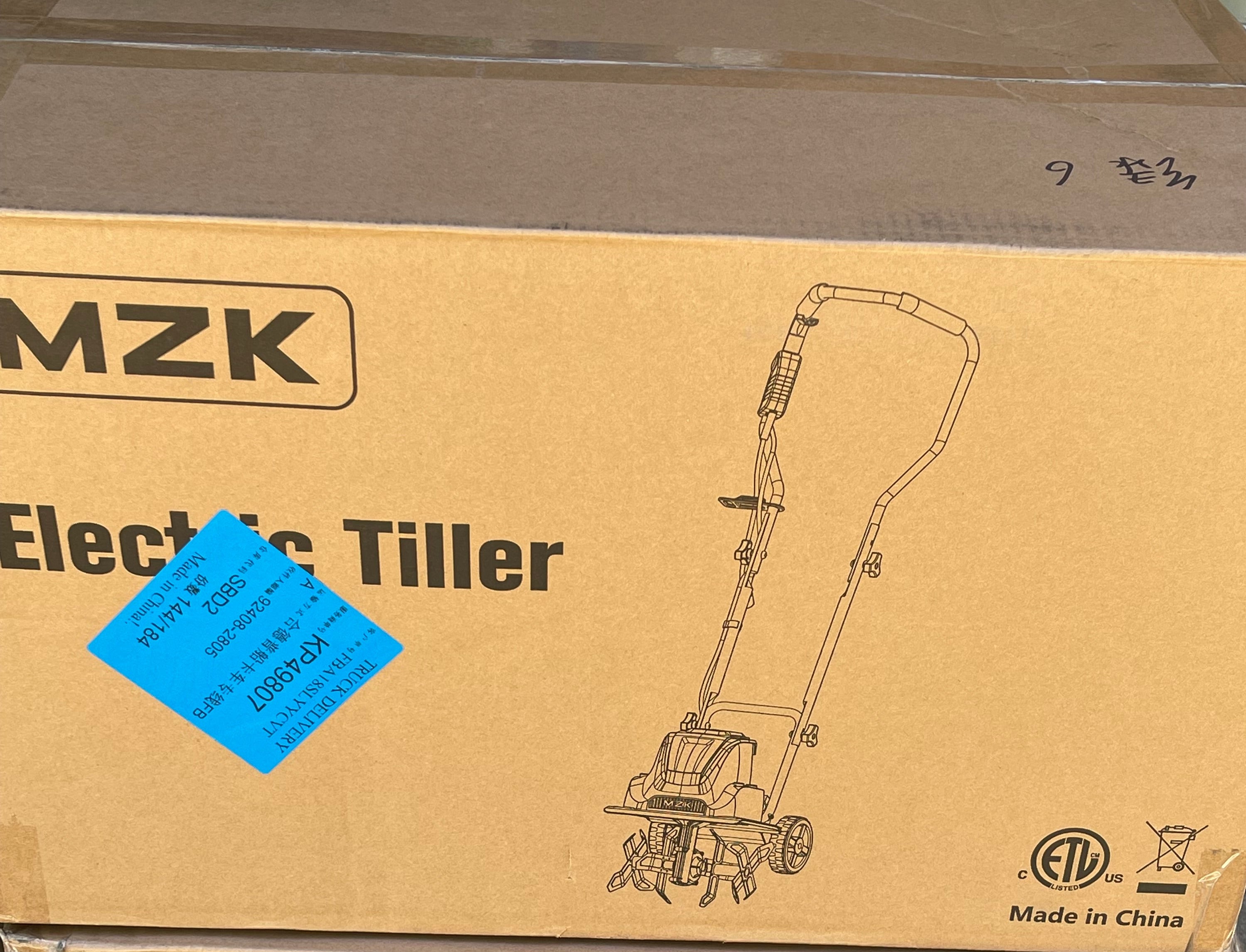 MZK 10-Amp electric tiller