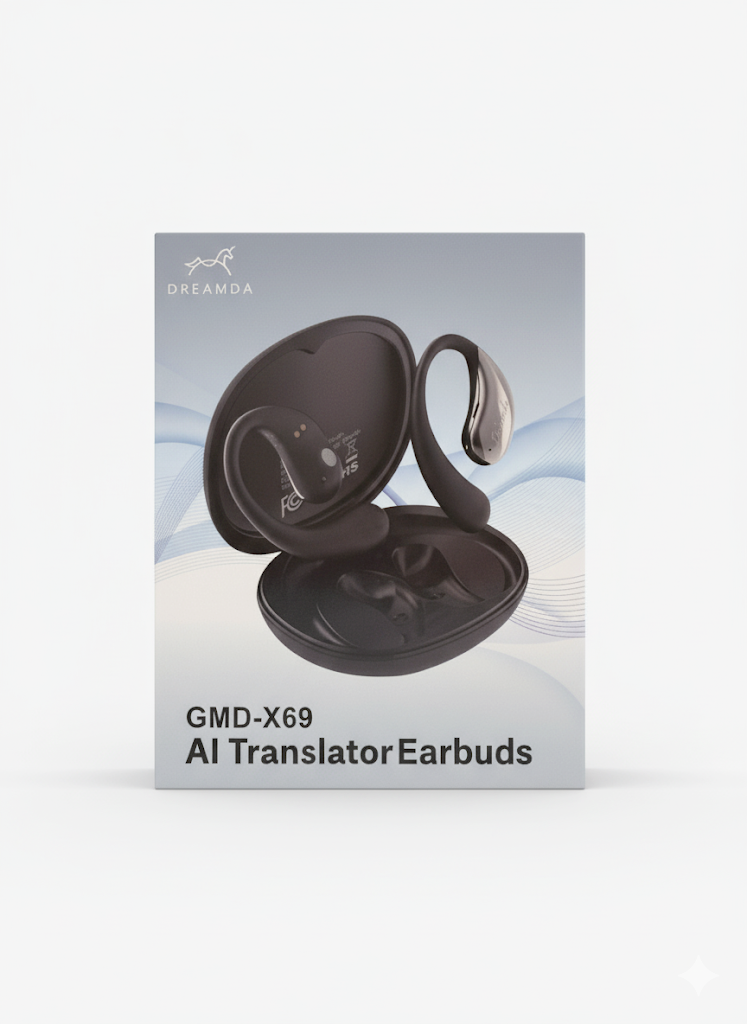 Dreamda GMD X69 AI Translator Earbuds - Multi-Language Real-Time Translation Wireless Earbuds
